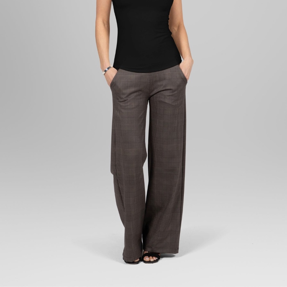 Princess to the Public Pant - KiraGrace High Waist Wide Leg Pant Prince of Wales
